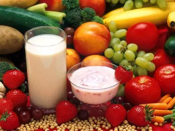 healthy food, green vegs & fruits